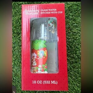 Strawberry Shortcake Glass Pitcher with Cup